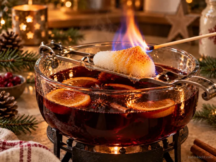 Zuckerhut anzünden – Feuerzangenbowle Zuckerhut anzünden – Feuerzangenbowle