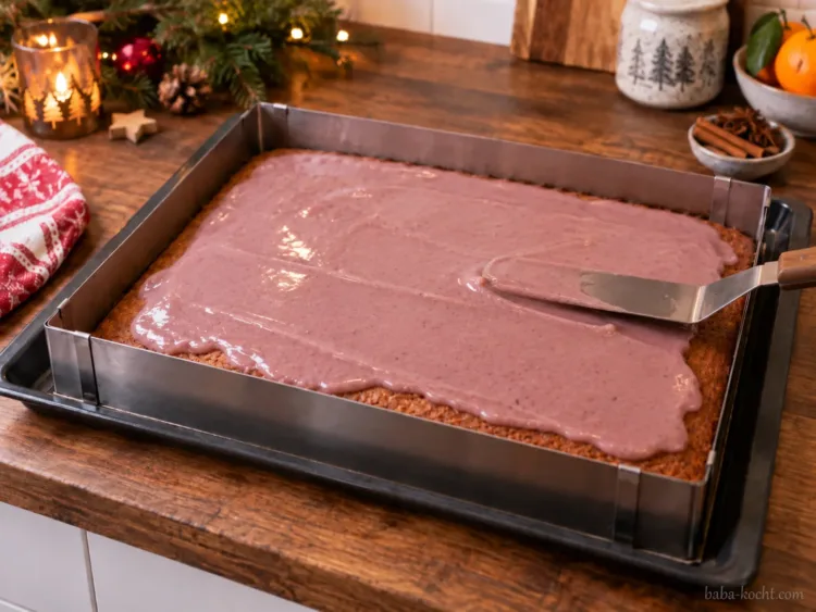 Kuchen glasieren – Glühweinkuchen vom Blech