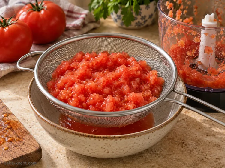 Tomaten stoßweise mixen – Acılı Ezme