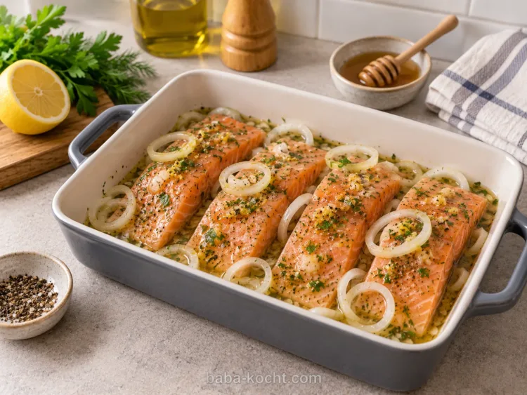 Lachs marinieren – Ofenlachs mit Kochkartoffeln