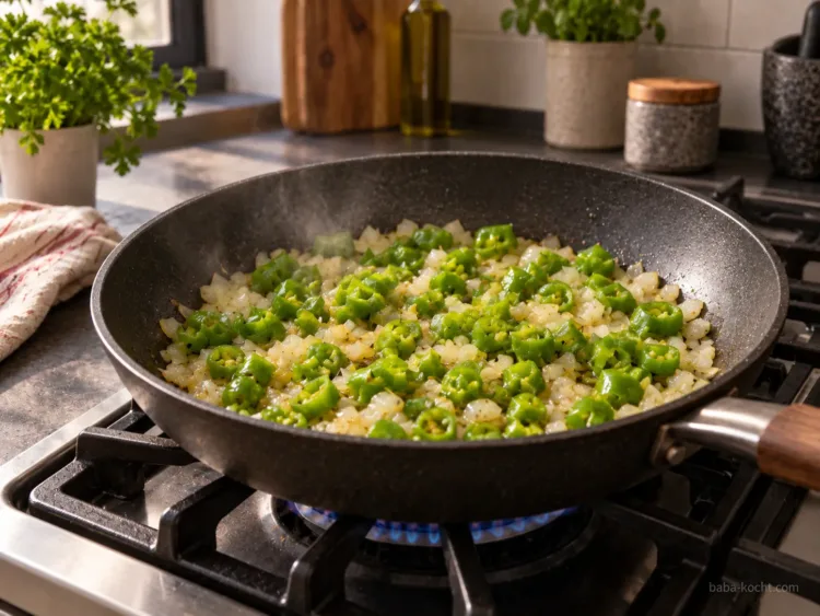 Paprika braten – Menemen mit Zwiebel Paprika braten – Menemen mit Zwiebel