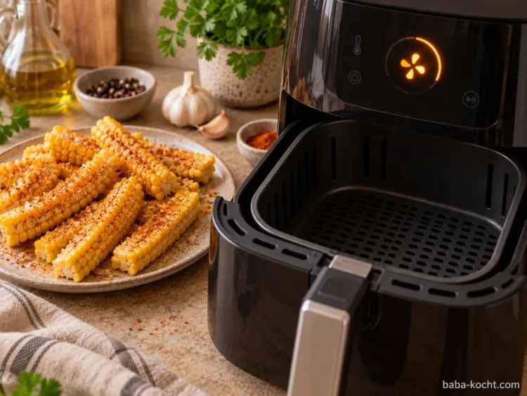Airfryer vorheizen – Mais-Ribs aus der Heißluftfritteuse Airfryer vorheizen – Mais-Ribs aus der Heißluftfritteuse