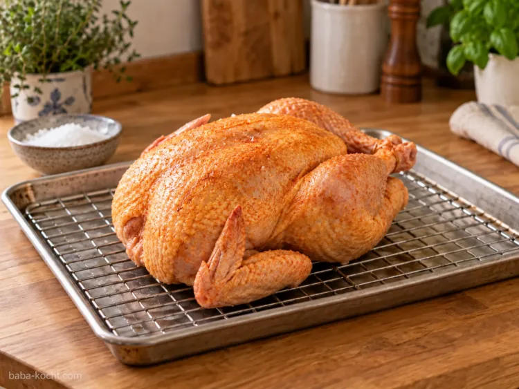 Hähnchen dünn würzen – Hähnchen aus dem Backofen Hähnchen dünn würzen – Hähnchen aus dem Backofen