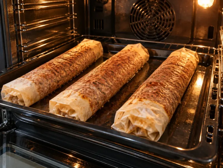 Im Backofen garen – Backpapier Döner