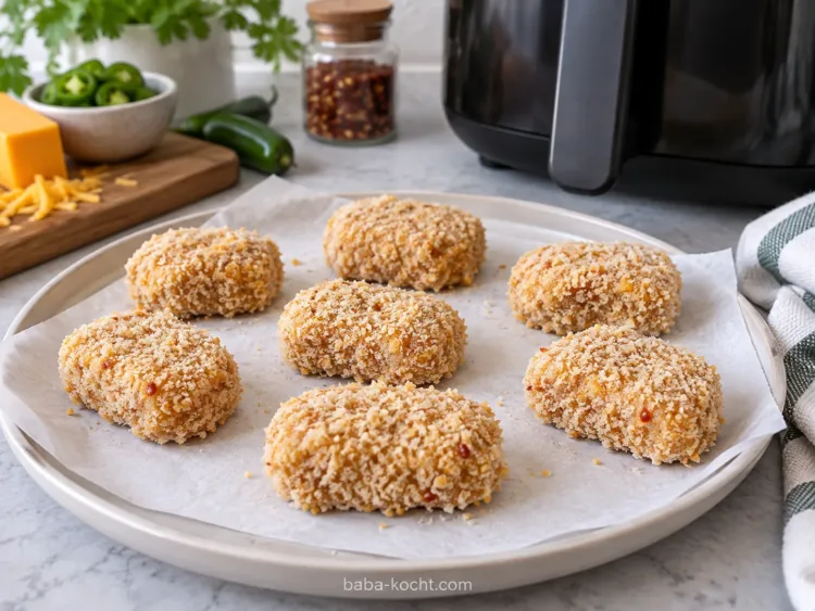 Nuggets vollständig durchkühlen – Chili Cheese Nuggets aus dem Airfryer Nuggets vollständig durchkühlen – Chili Cheese Nuggets aus dem Airfryer