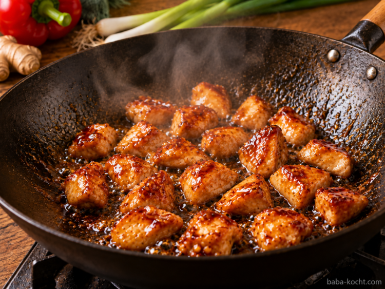 Glasieren – Chicken Teriyaki mit Reis Glasieren – Chicken Teriyaki mit Reis