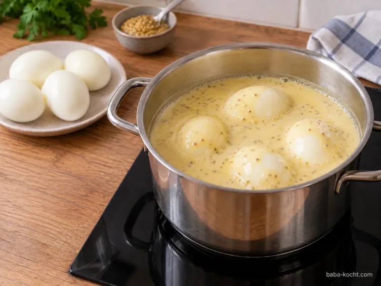 Eier erwärmen – Senfeier mit Kartoffeln nach DDR-Art Eier erwärmen – Senfeier mit Kartoffeln nach DDR-Art