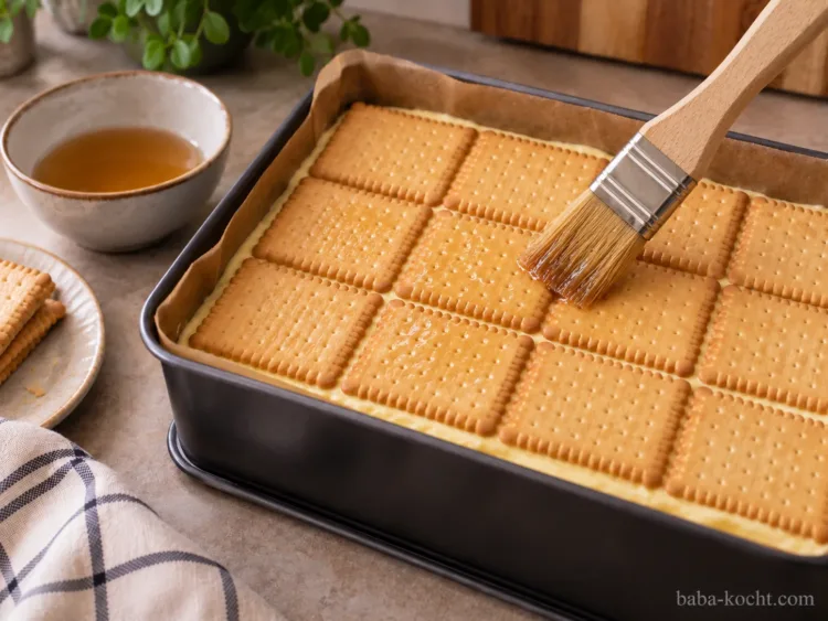 Butterkekse auflegen – LPG-Kuchen
