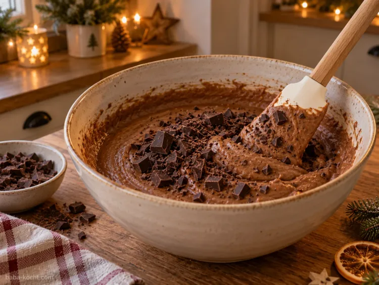 Schokolade unterheben – Gewürzkuchen Schokolade unterheben – Gewürzkuchen