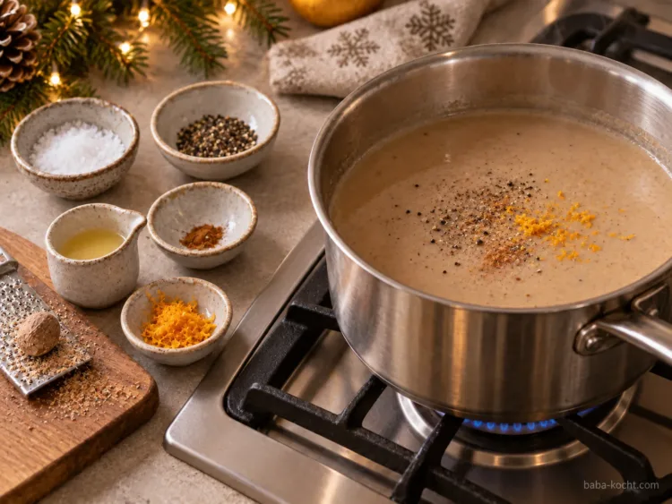 Maronensuppe abschmecken – Maronensuppe Maronensuppe abschmecken – Maronensuppe