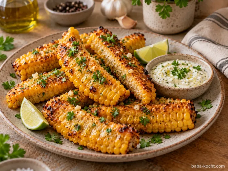 Bestreichen und heiß servieren – Mais-Ribs aus der Heißluftfritteuse Bestreichen und heiß servieren – Mais-Ribs aus der Heißluftfritteuse