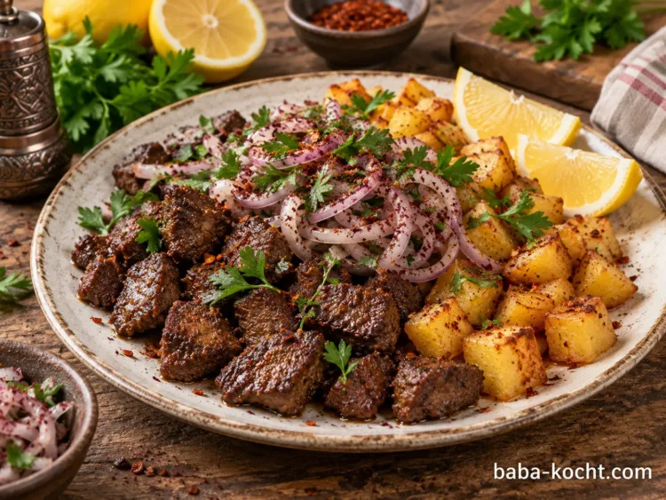 Abtropfen und anrichten – Arnavut Ciğeri