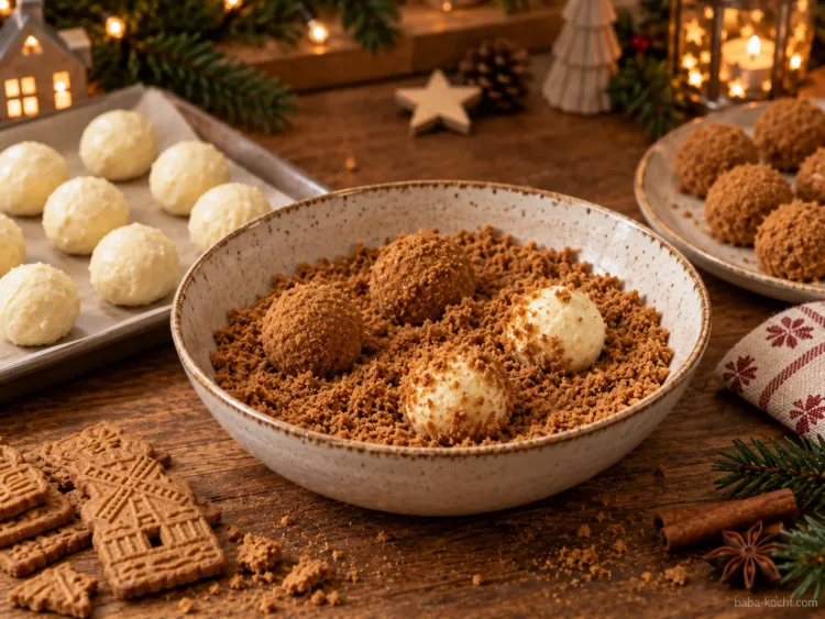 In Spekulatius wälzen – Spekulatius-Cheesecake-Bällchen