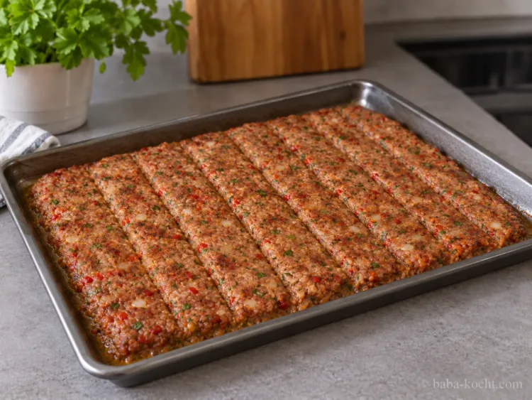 Erste Ofenphase – Adana Kebap Erste Ofenphase – Adana Kebap
