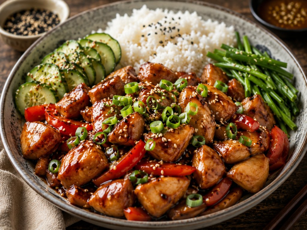 Chicken Teriyaki mit Reis