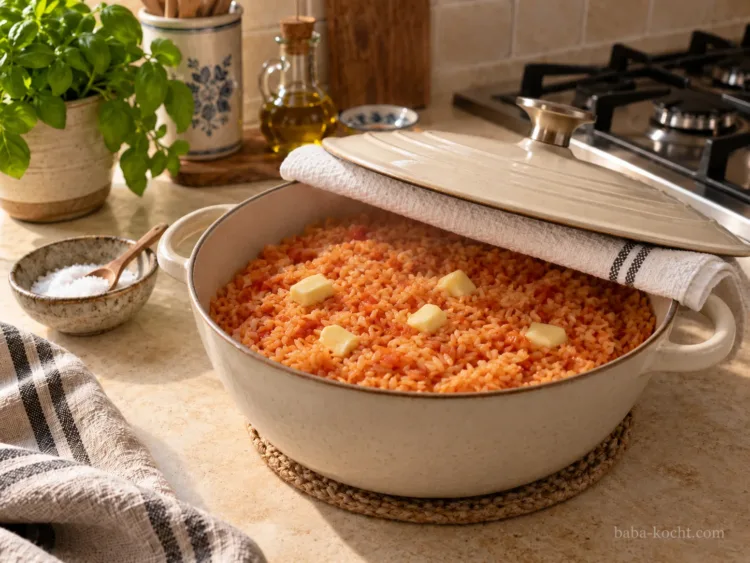 Ruhen lassen – Tomatenreis Ruhen lassen – Tomatenreis