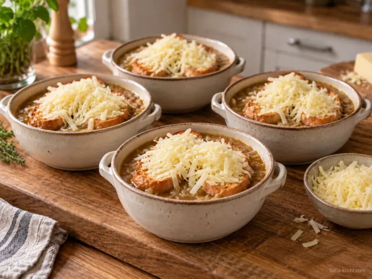 Zwiebelsuppe vorbereiten – Zwiebelsuppe