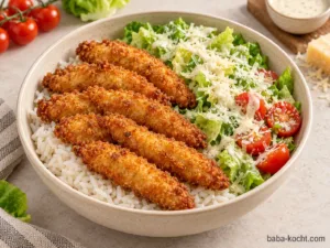 Knusprige Chicken-Caesar-Bowl
