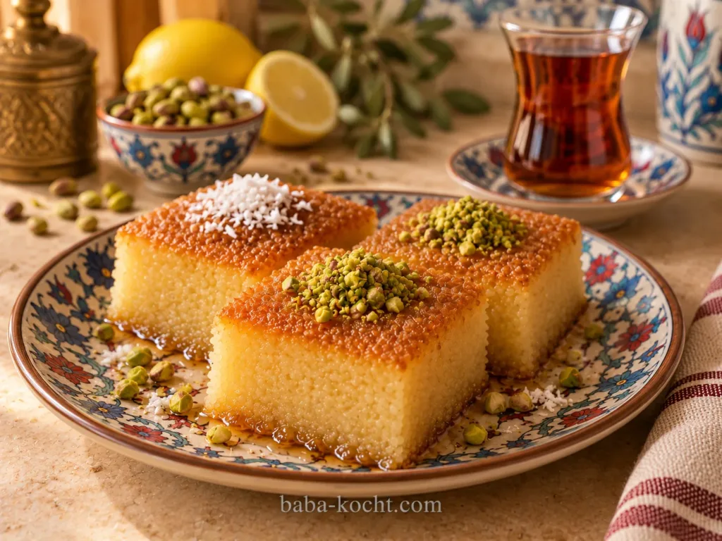 Revani – Türkischer Grießkuchen mit Zuckersirup