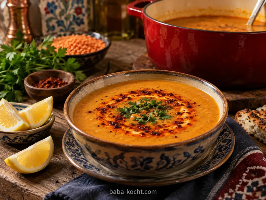 Mercimek Corbası – klassische türkische rote Linsensuppe