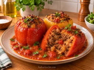 Gefüllte Paprika mit Rinderhack
