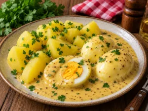 Senfeier mit Kartoffeln nach DDR-Art
