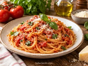 Spaghetti mit Tomatensoße