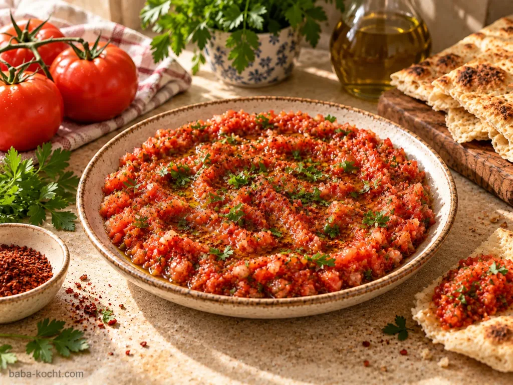 Acılı Ezme – türkische scharfe Tomaten-Meze