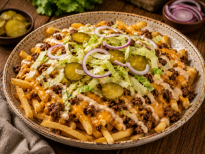 Burger Pommes Auflauf