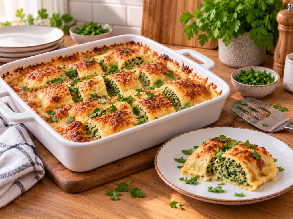 Maultaschen-Auflauf – cremig mit Tomaten & Käse