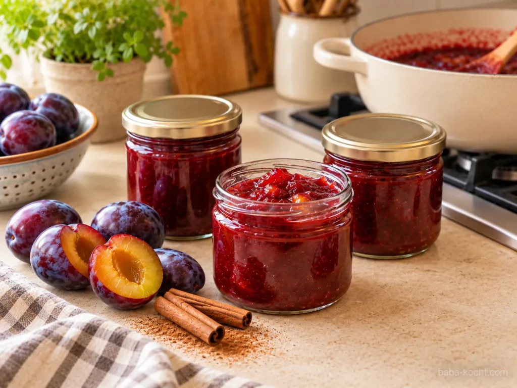 Pflaumenmarmelade ohne Gelierzucker – einfach mit Zimt