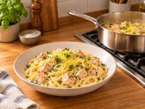 Spaghetti mit Lachs – cremig & einfach