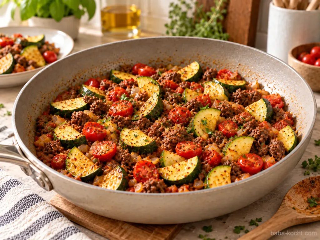 Zucchini-Hackfleisch-Pfanne – einfach & schnell