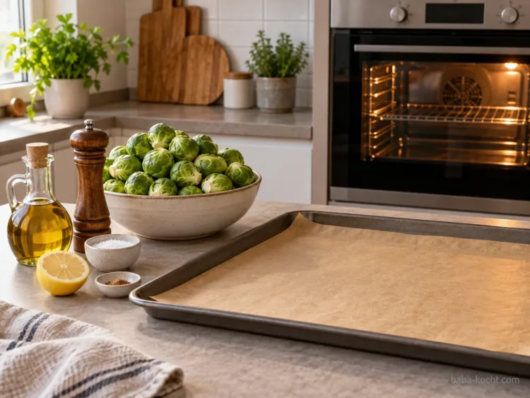 Backofen für Rosenkohl aus dem Ofen vorheizen