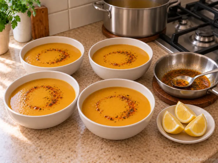 Anrichten und servieren – Mercimek Çorbası